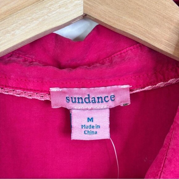 SUNDANCE Suzanna Saddle Western Tunic Top in Cherry Size M - Picture 3 of 4